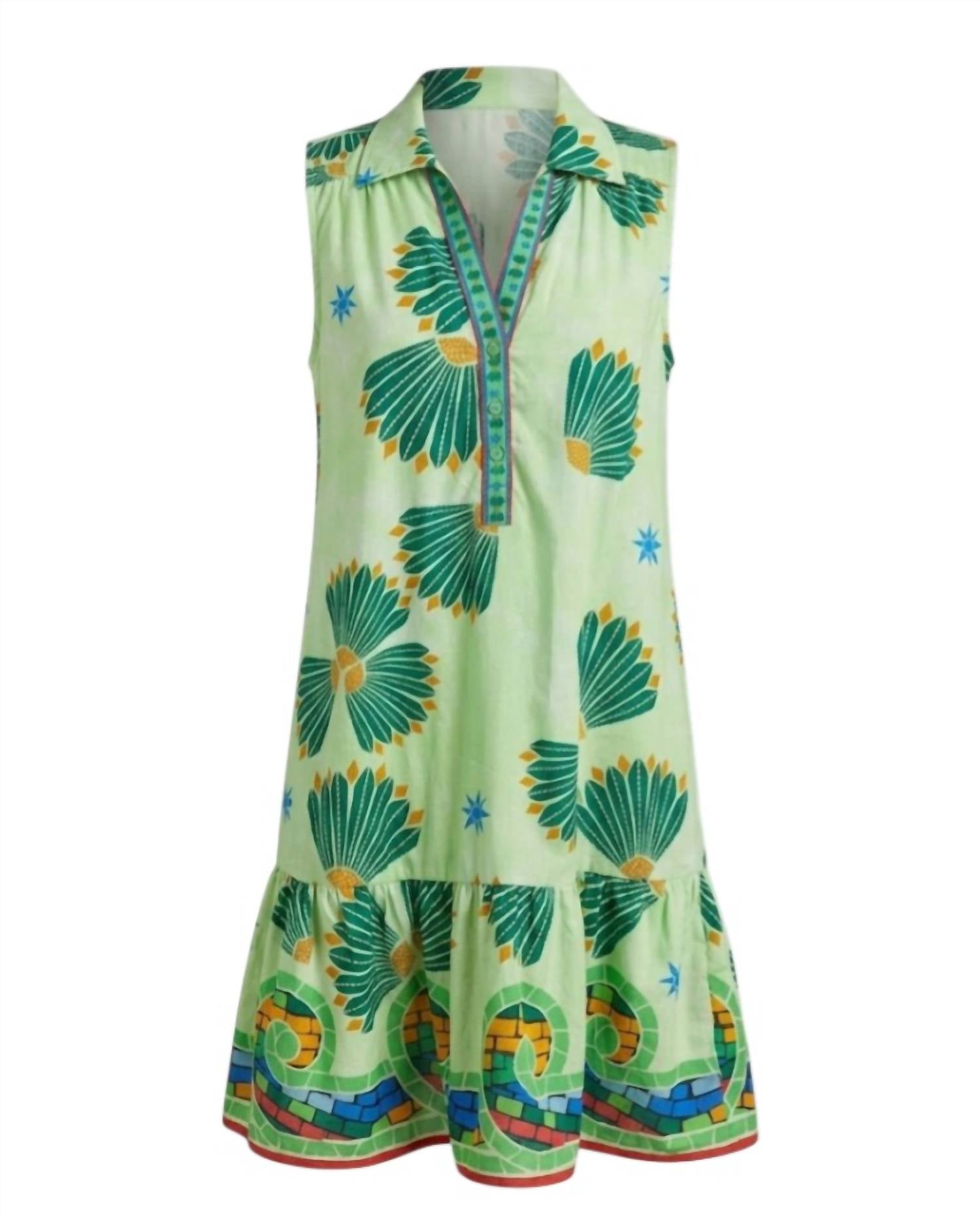 Maude Vivante - Women's Luna Palm Breeze Poplin Dress