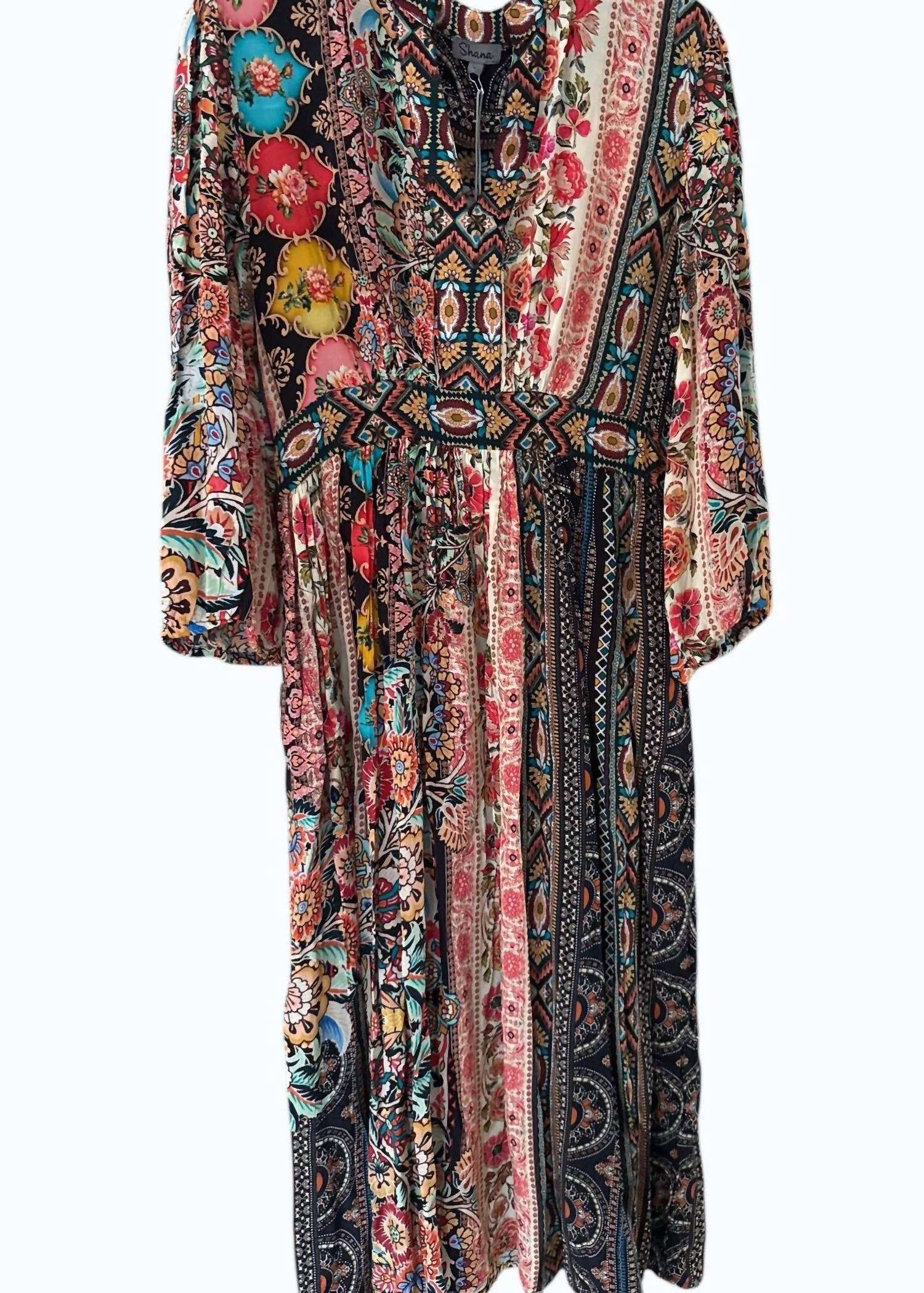 Shana Apparel - Women's Patterned Midi Dress