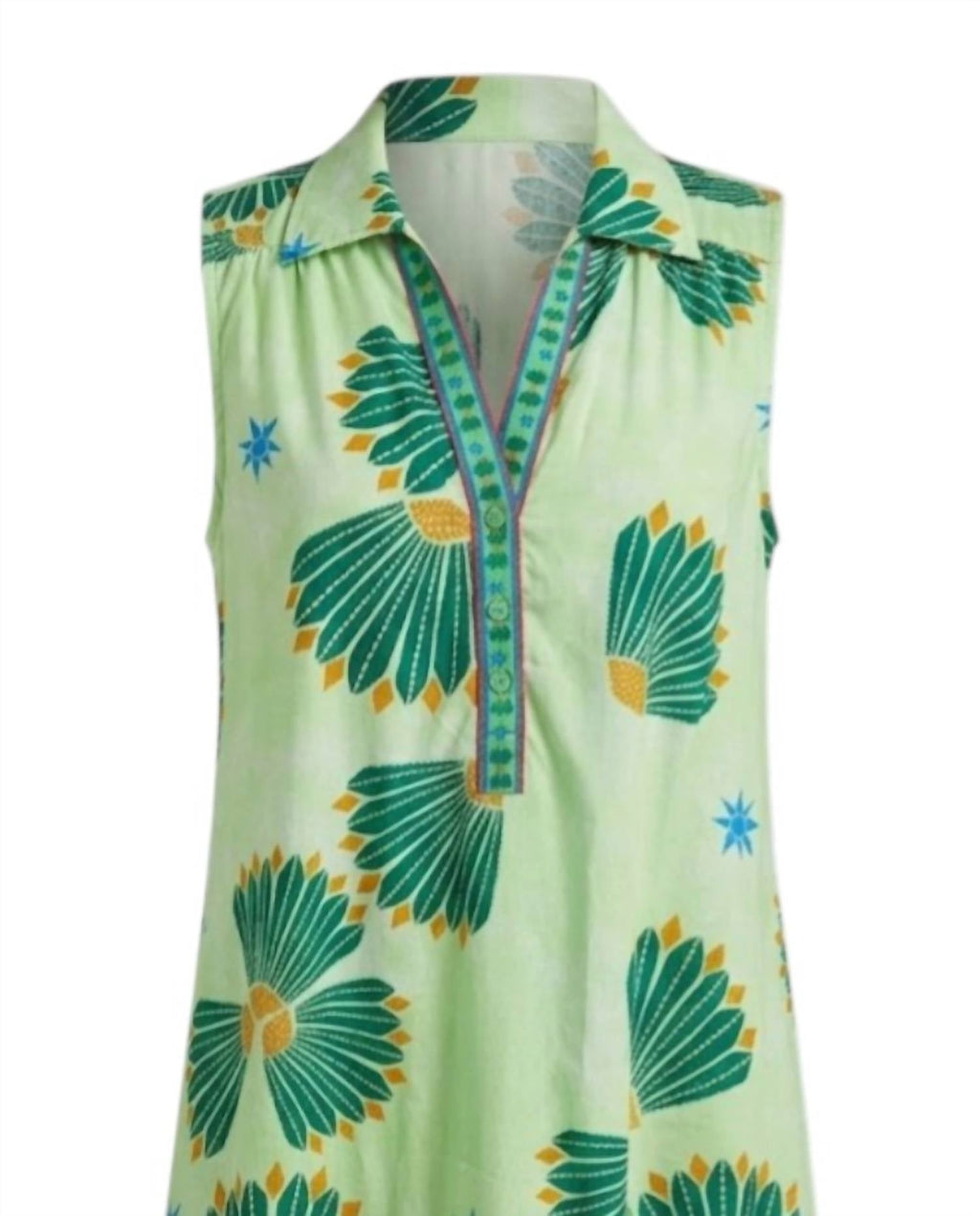 Maude Vivante - Women's Luna Palm Breeze Poplin Dress
